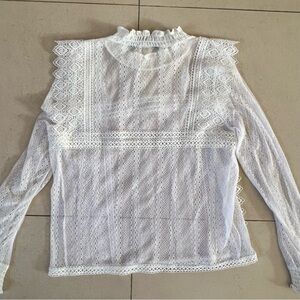 Elegant White Lace Blouse